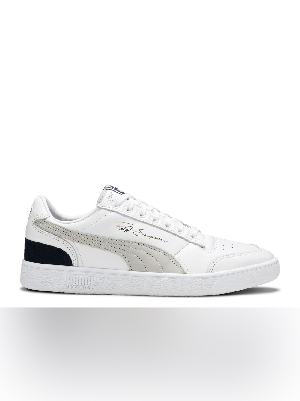 Puma Men's White & Navy Low-Top Sneakers
